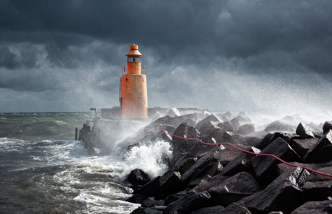 Orange lighthouse